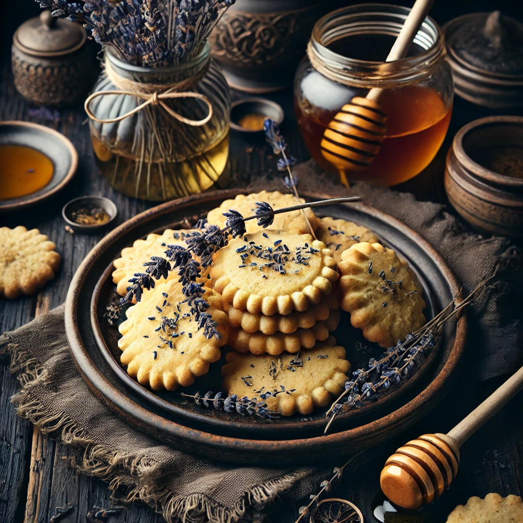 Dark Honey & Lavender Shortbread